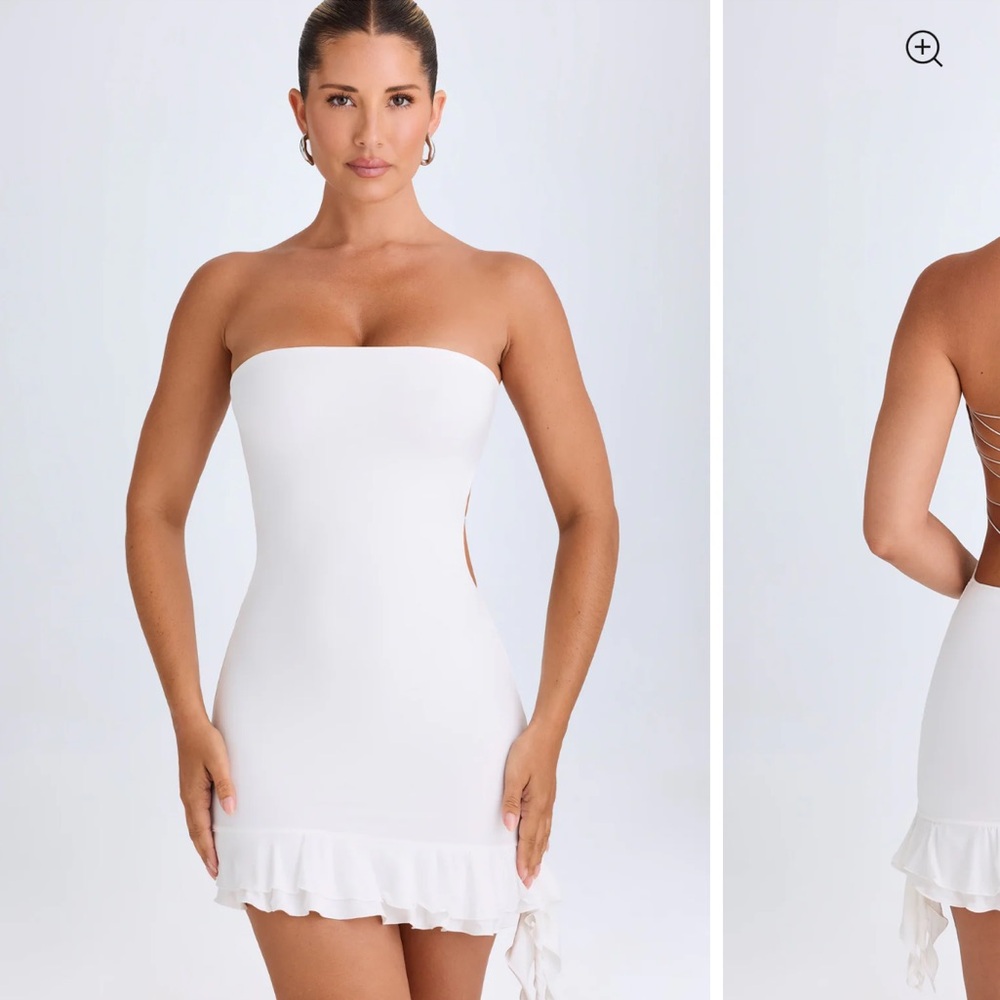NWT Oh Polly MISA strapless bandeau open back dress